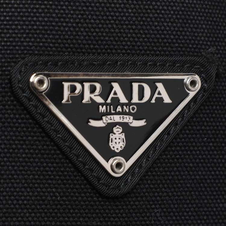 Pre Owned Prada Navy Blue Nylon Drawstring Backpack