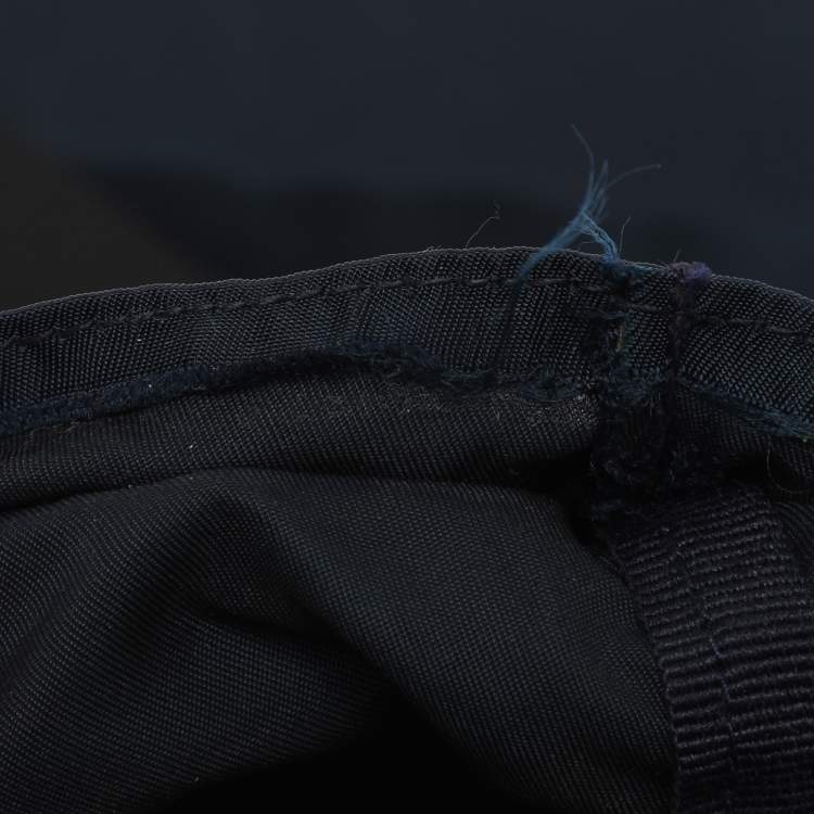 Pre Owned Prada Navy Blue Nylon Drawstring Backpack