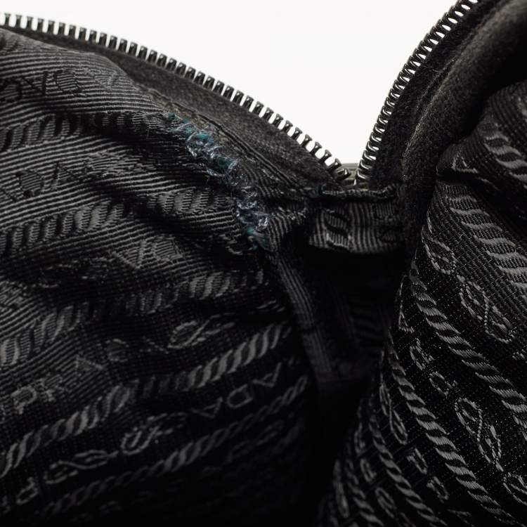 Pre Owned Prada Black Nylon and Saffiano Leather Briefcase
