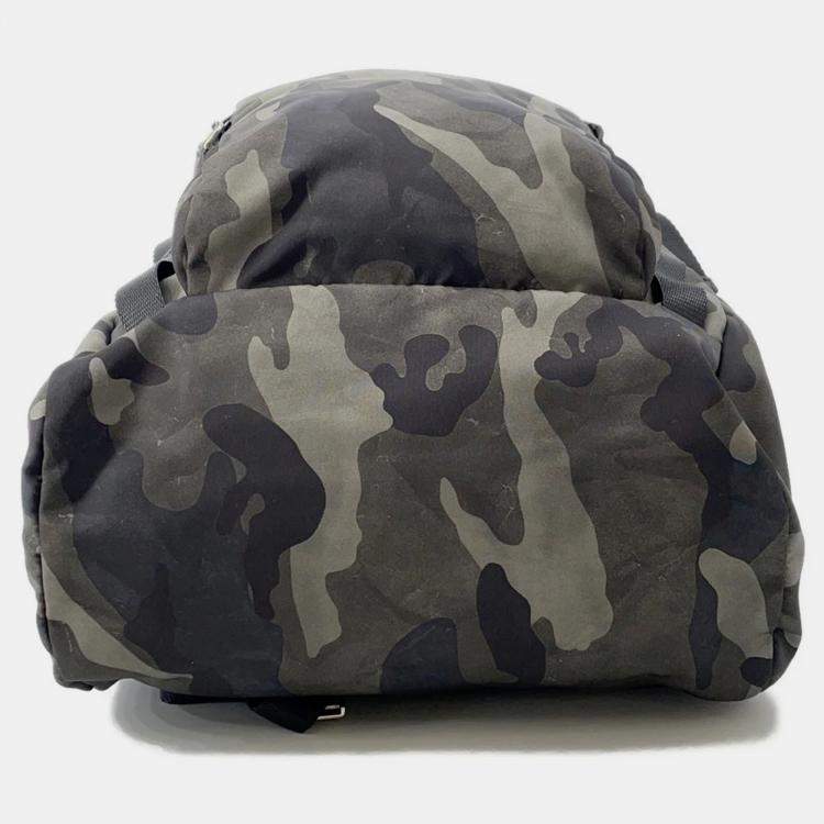 Pre Owned Prada Camouflage Backpack Khaki/Black Nylon