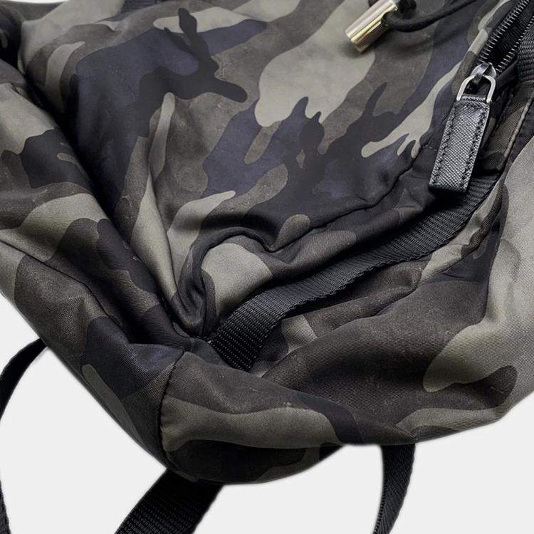 Pre Owned Prada Camouflage Backpack Khaki/Black Nylon