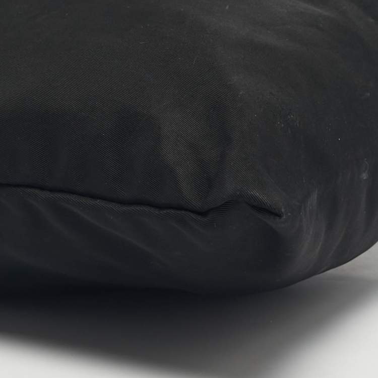 Pre Owned حقيبة مسنجر برادا نايلون بشعار أسود بسحاب فلات