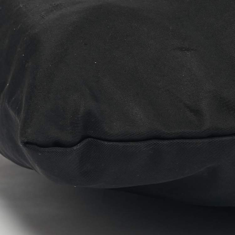 Pre Owned حقيبة مسنجر برادا نايلون بشعار أسود بسحاب فلات