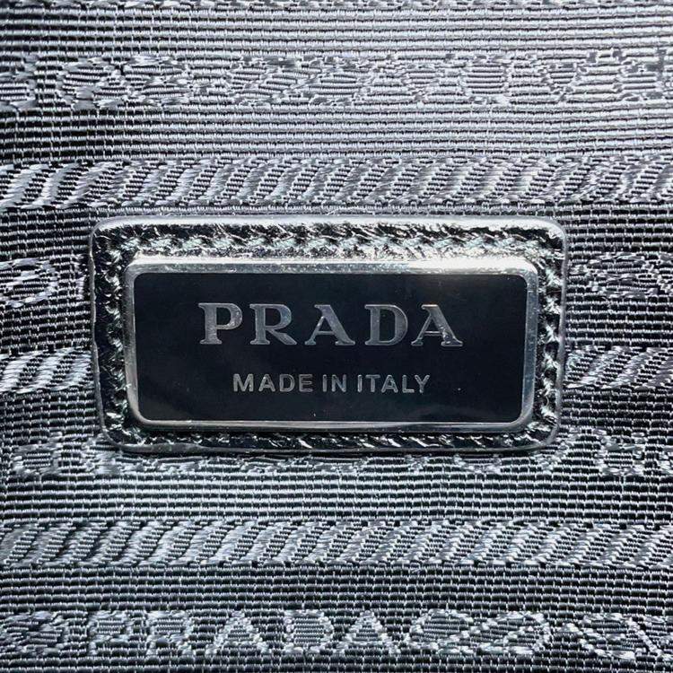 Pre Owned Prada Crossbody Bag Black Calf Leather