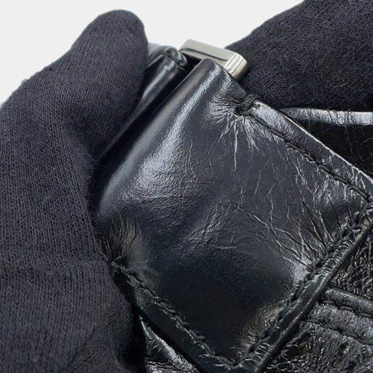 Pre Owned Prada Crossbody Bag Black Calf Leather