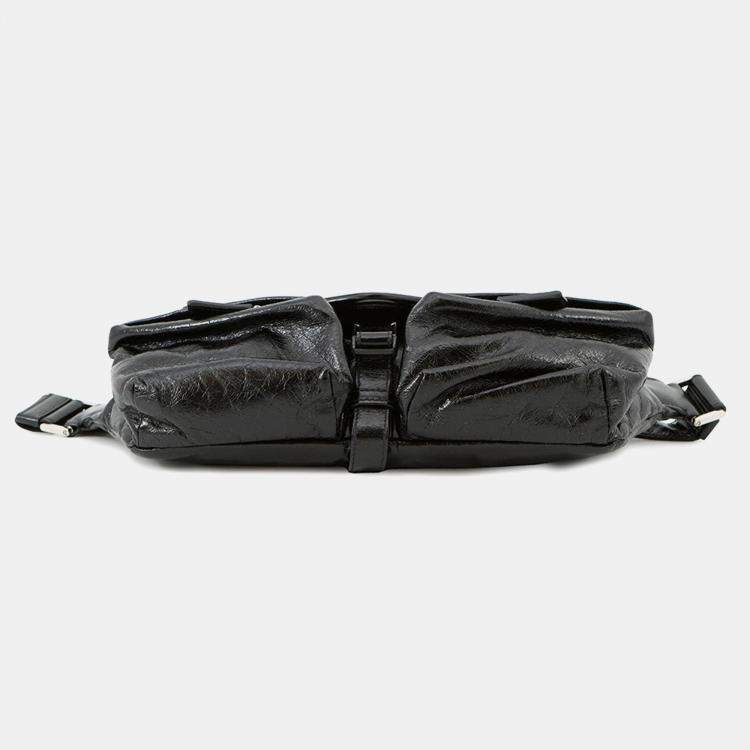 Pre Owned Prada Crossbody Bag Black Calf Leather