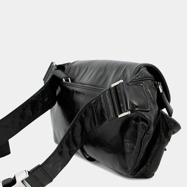 Pre Owned Prada Crossbody Bag Black Calf Leather
