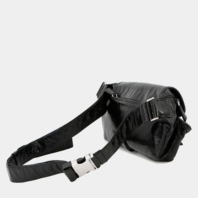 Pre Owned Prada Crossbody Bag Black Calf Leather