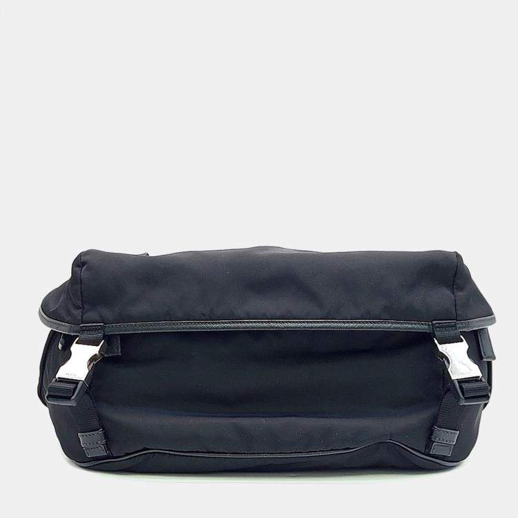 Pre Owned Prada Black Nylon Re-Nylon Bike Bag