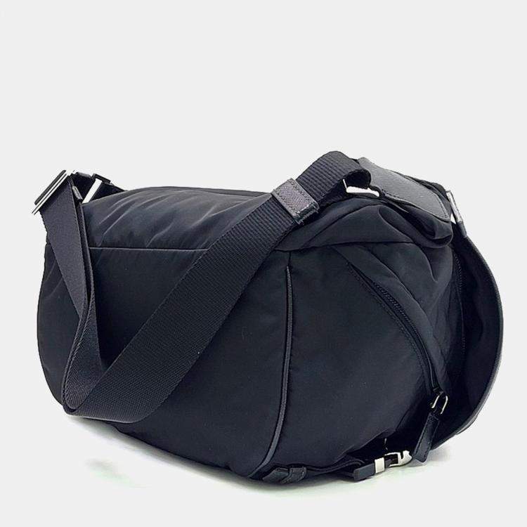 Pre Owned Prada Black Nylon Re-Nylon Bike Bag