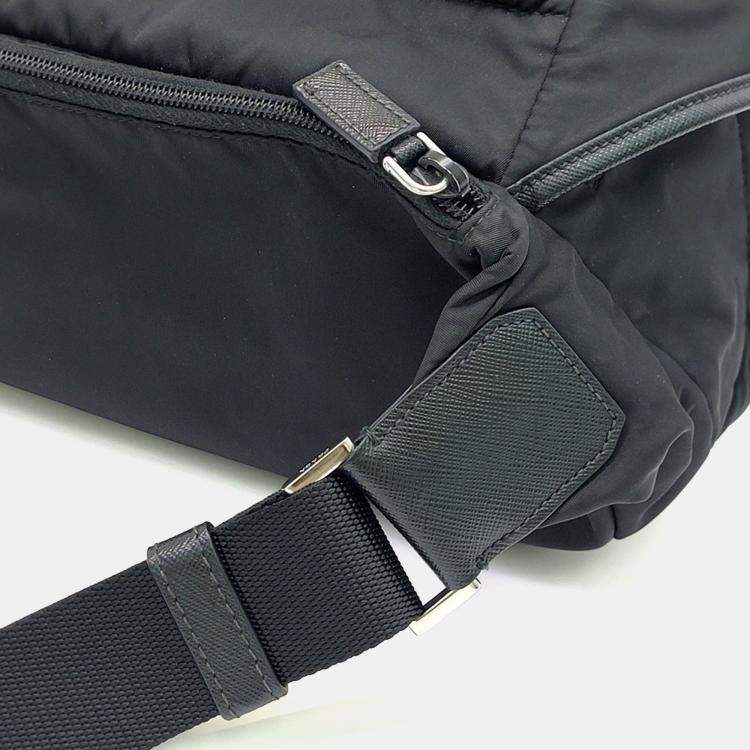Pre Owned Prada Black Nylon Re-Nylon Bike Bag