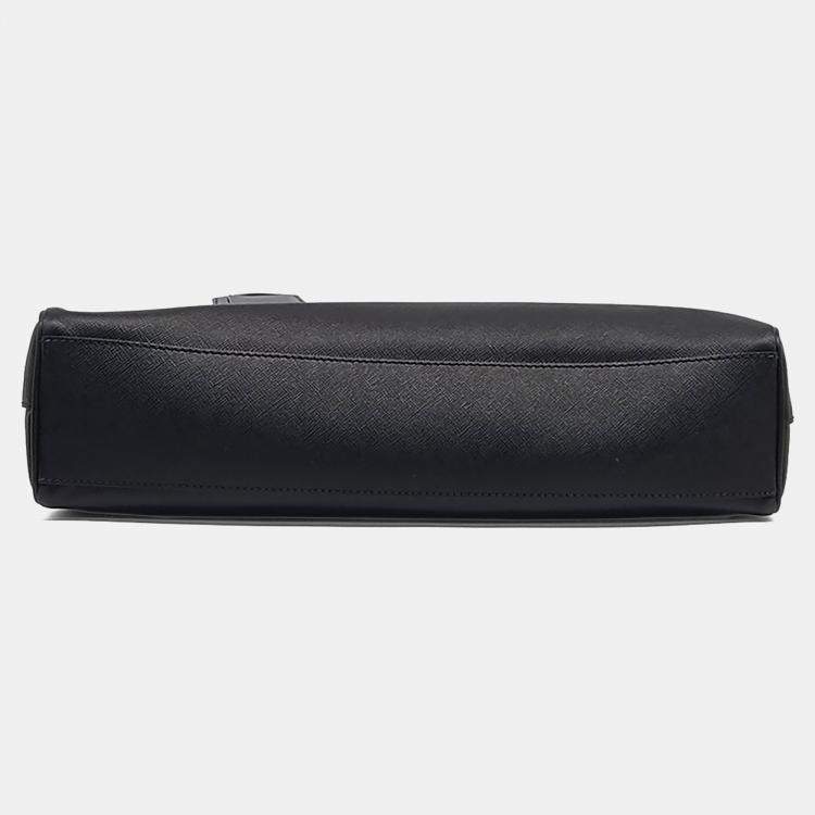 Pre Owned Prada Black Saffiano Briefcase