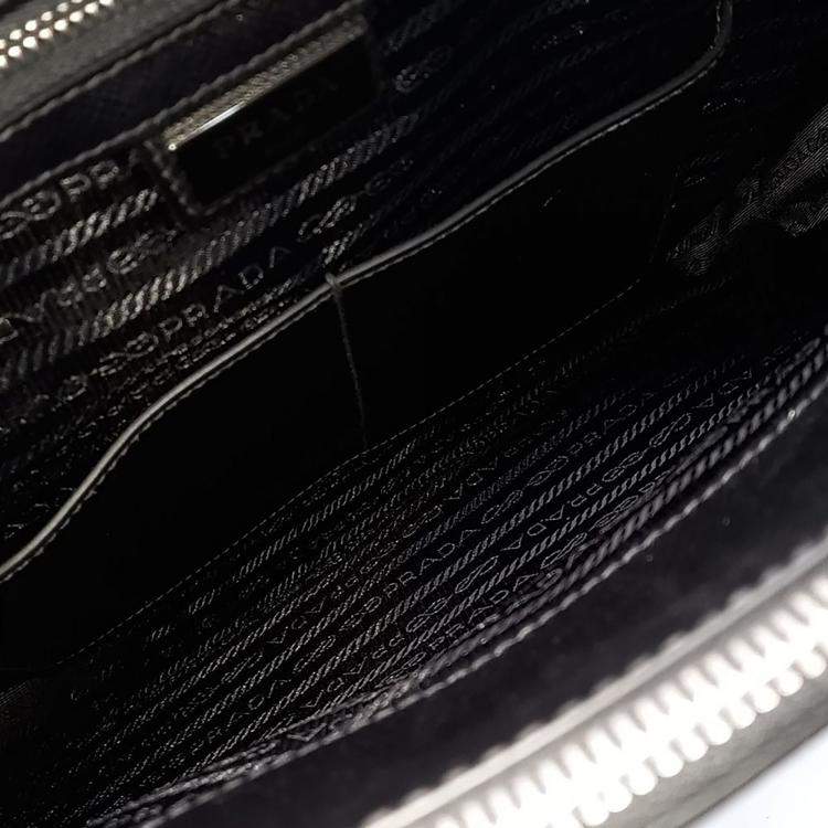 Pre Owned Prada Black Saffiano Briefcase