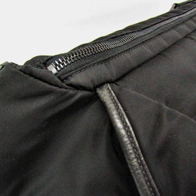 Pre Owned Prada TESSUTO Nylon Leather Shoulder Bag Black