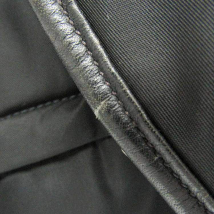 Pre Owned Prada TESSUTO Nylon Leather Shoulder Bag Black