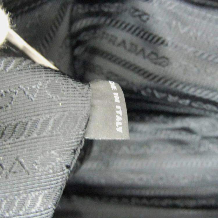 Pre Owned Prada TESSUTO Nylon Leather Shoulder Bag Black