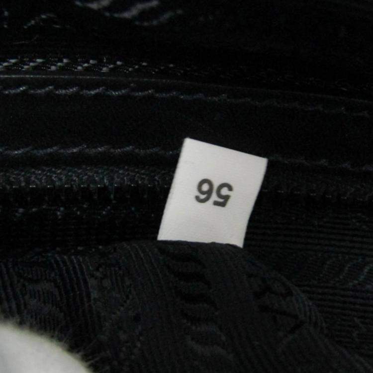 Pre Owned Prada TESSUTO Nylon Leather Shoulder Bag Black