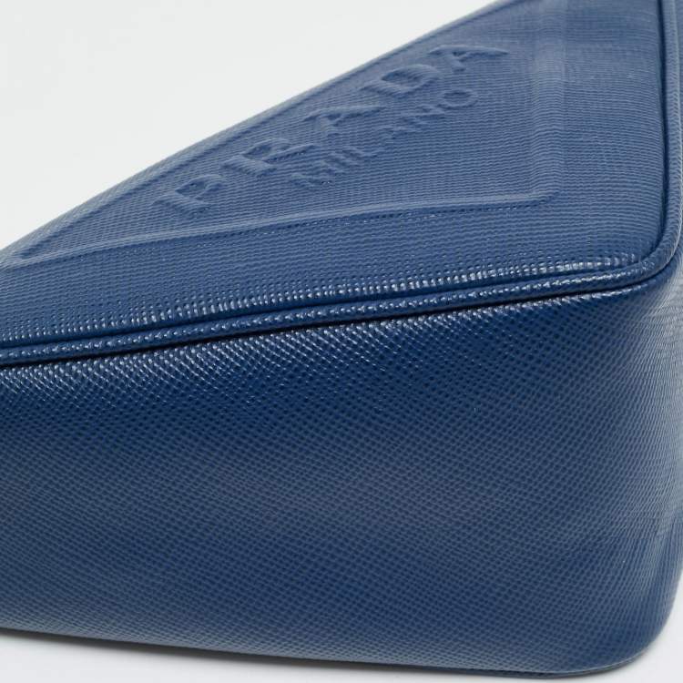 مملوكة مسبقًا حقيبة كروس برادا جلد سافيانولكس أزرق بحري