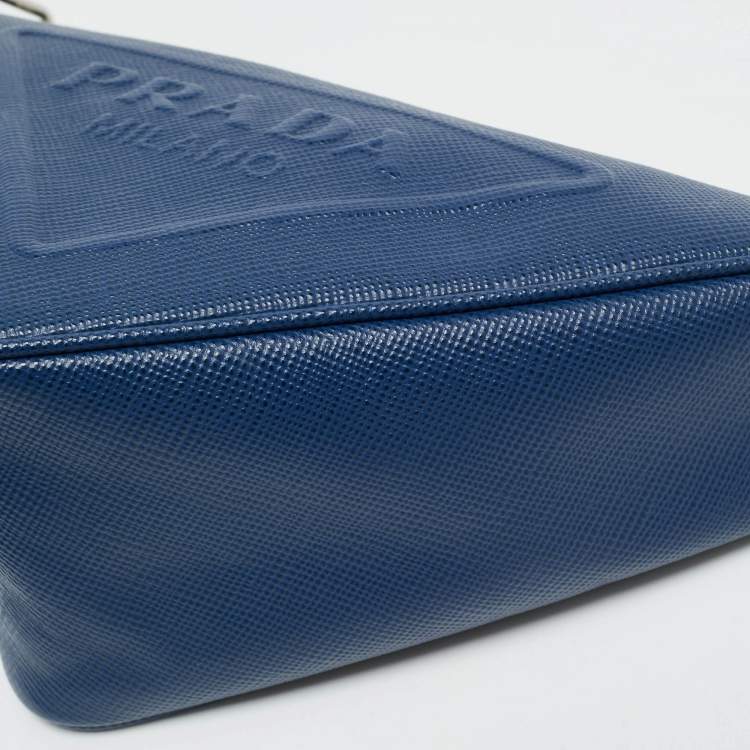 مملوكة مسبقًا حقيبة كروس برادا جلد سافيانولكس أزرق بحري