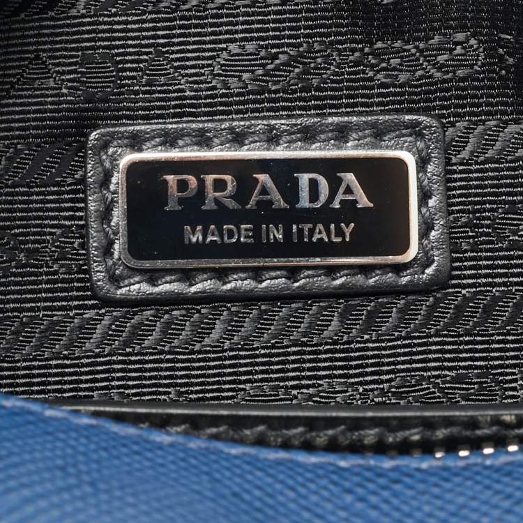 مملوكة مسبقًا حقيبة كروس برادا جلد سافيانولكس أزرق بحري