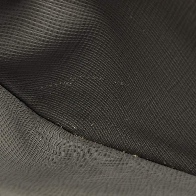 مملوكة مسبقًا Prada Grey/Blue Saffiano Leather Card Holder