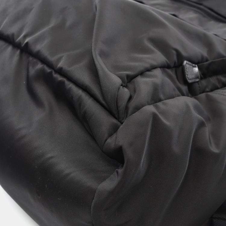 Pre Owned Prada Tessuto Backpack Nylon And Saffiano Leather Black