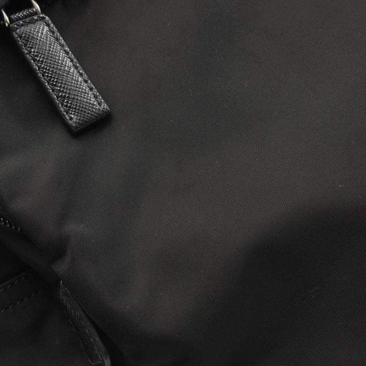 Pre Owned Prada Tessuto Backpack Nylon And Saffiano Leather Black