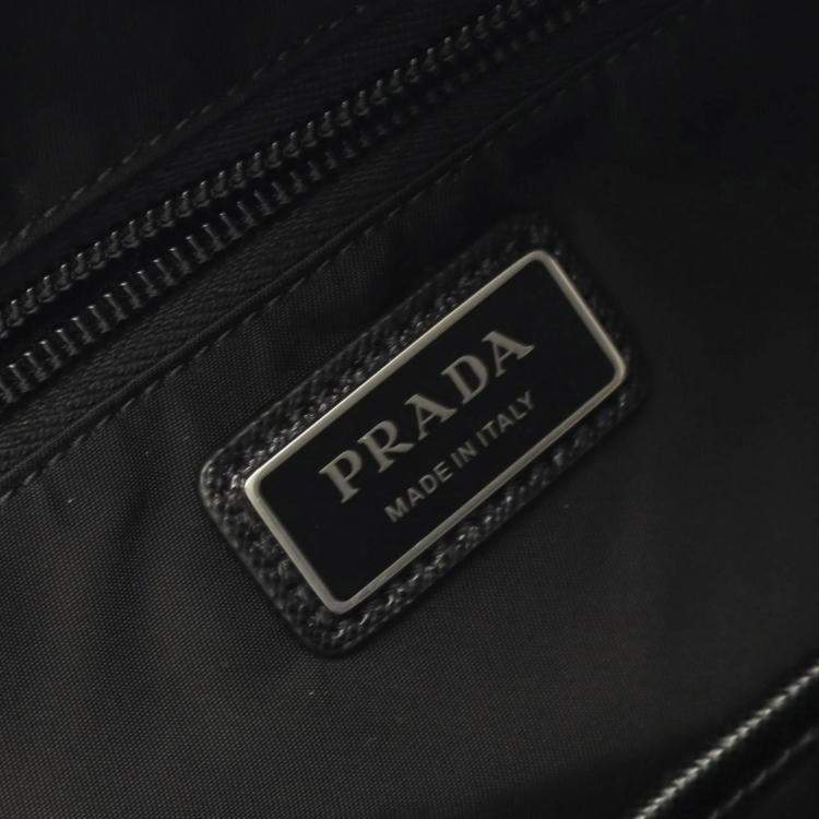 Pre Owned Prada Tessuto Backpack Nylon And Saffiano Leather Black