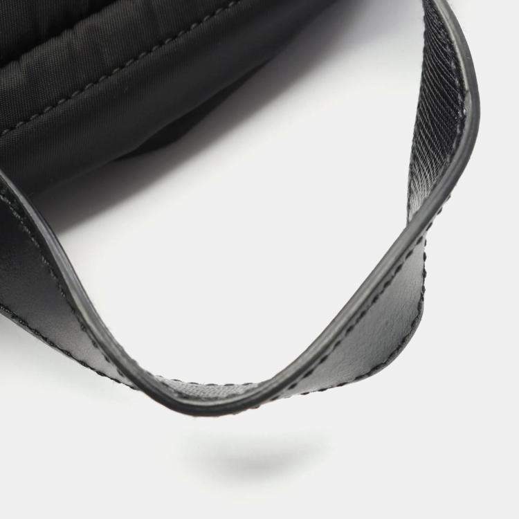 Pre Owned Prada Tessuto Backpack Nylon And Saffiano Leather Black