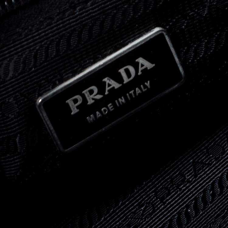 Pre Owned Prada Black Nylon and Leather Crossbody Bag 