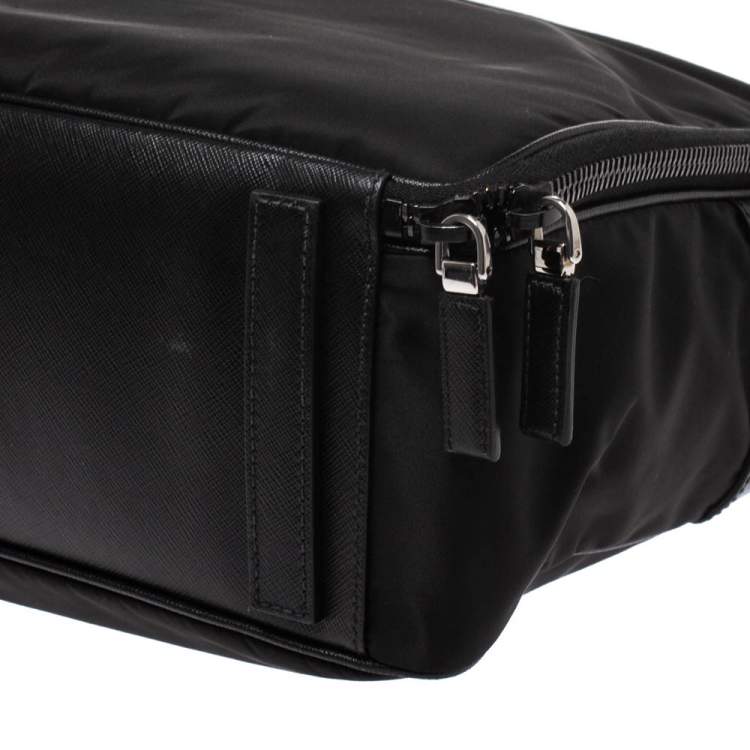 Pre Owned Prada Black Nylon Briefcase 