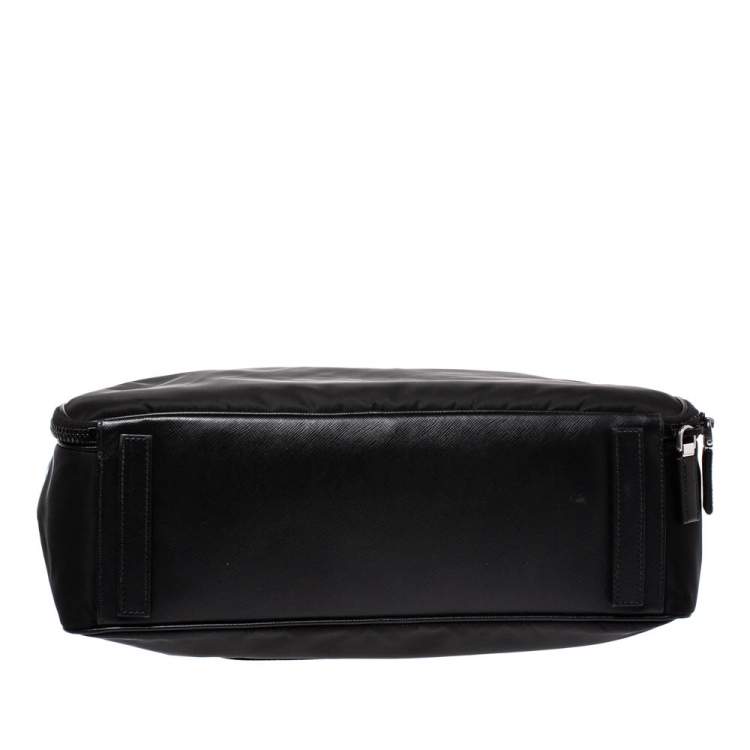 Pre Owned Prada Black Nylon Briefcase 