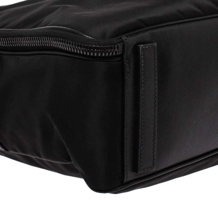 Pre Owned Prada Black Nylon Briefcase 