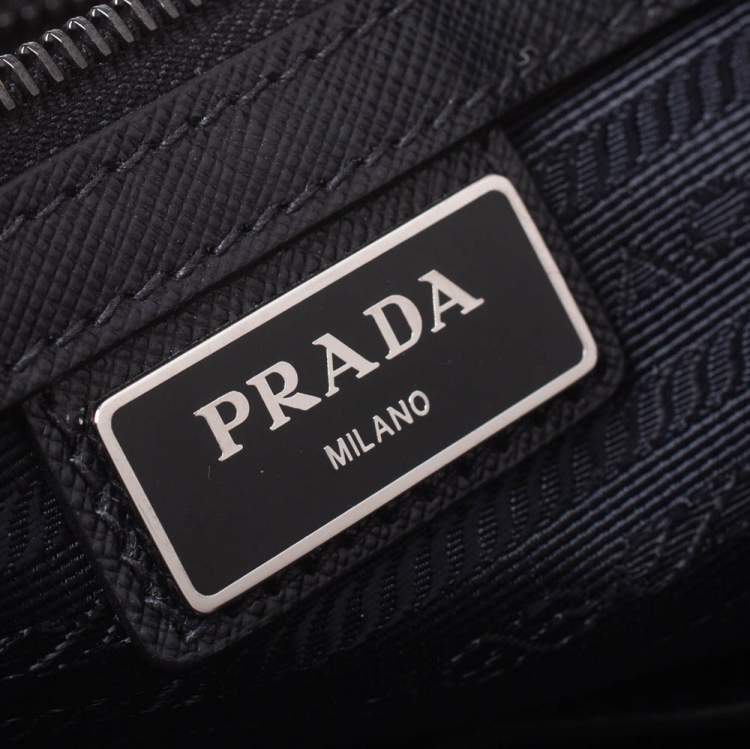 Pre Owned Prada Black Nylon Briefcase 
