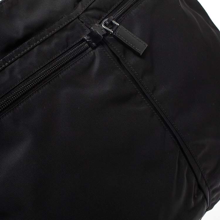 Pre Owned Prada Black Nylon and Leather Messenger Bag
