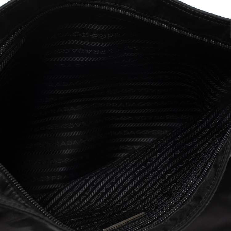 Pre Owned Prada Black Nylon and Leather Messenger Bag