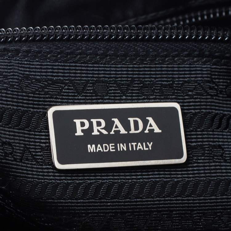 Pre Owned Prada Black Nylon and Leather Messenger Bag