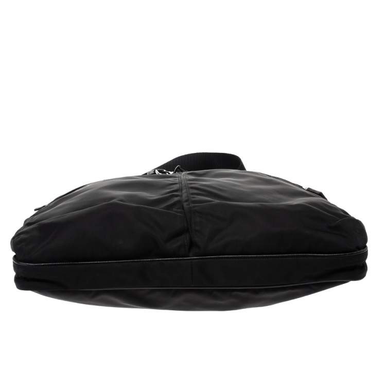 Pre Owned Prada Black Nylon and Leather Messenger Bag