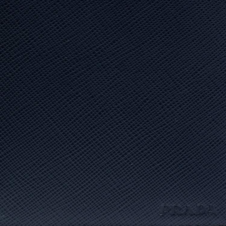 Pre Owned Prada Navy Blue Saffiano Lux Leather Bifold Wallet