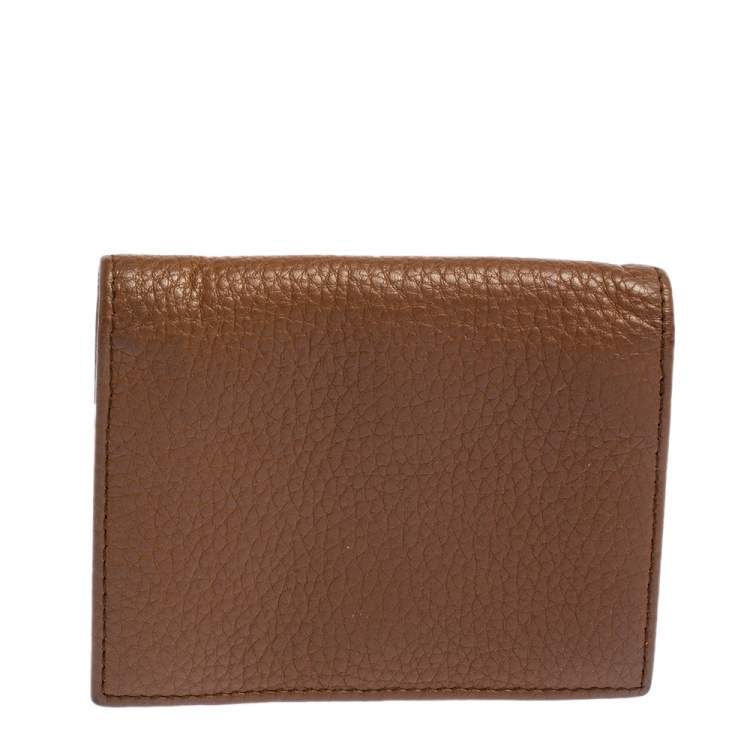 Pre Owned Prada Tan Leather Bifold Wallet