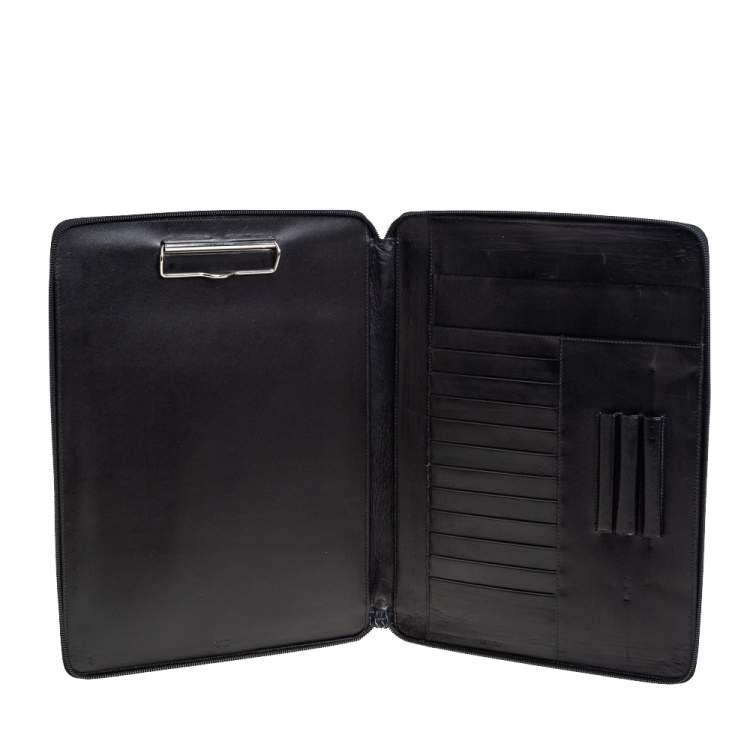 Pre Owned Prada Black Nylon Document Holder