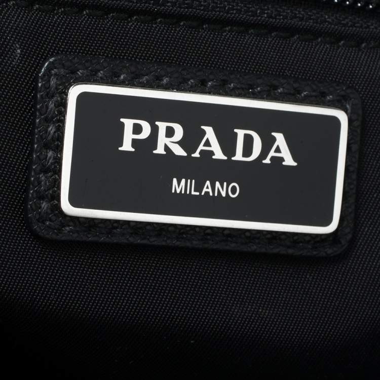 Pre Owned Prada Black Nylon Front Pocket Belt Bag