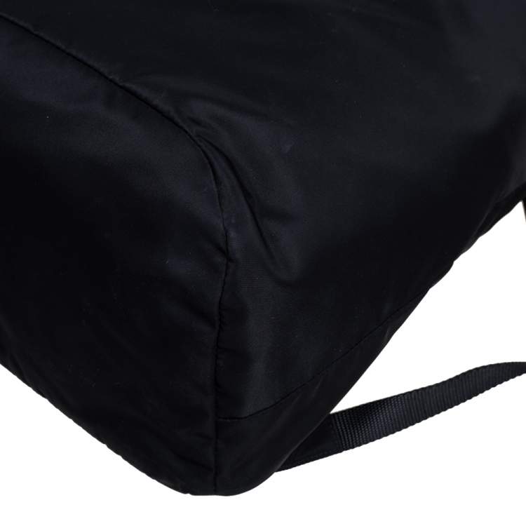 Pre Owned Prada Black/Green Nylon Fluo Backpack