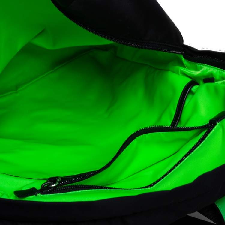 Pre Owned Prada Black/Green Nylon Fluo Backpack
