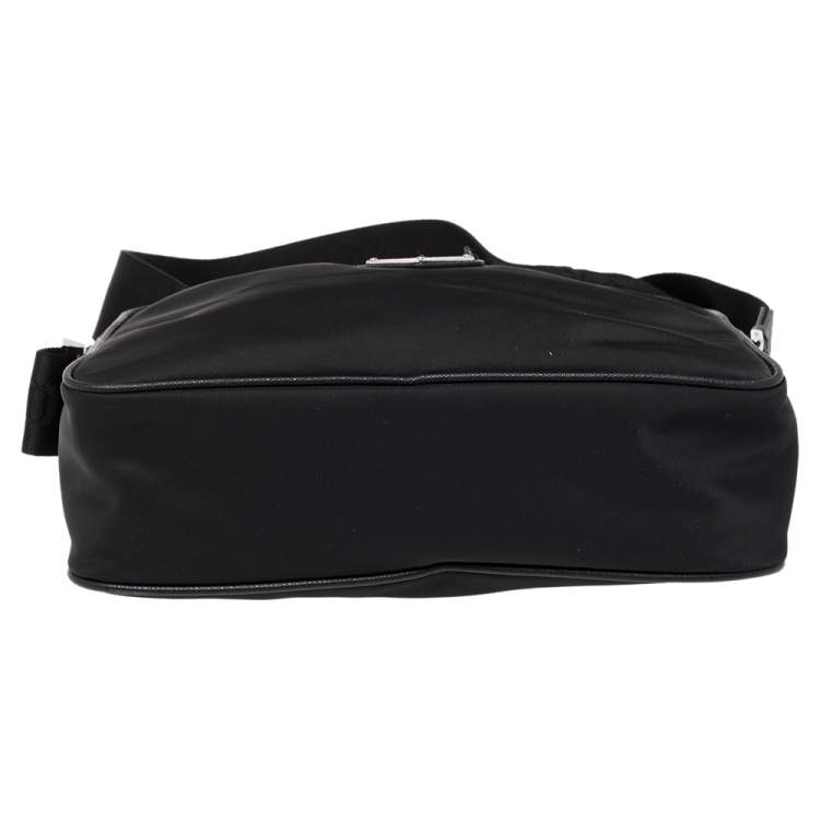 Pre Owned Prada Black Nylon and Saffiano Leather Shoulder bag