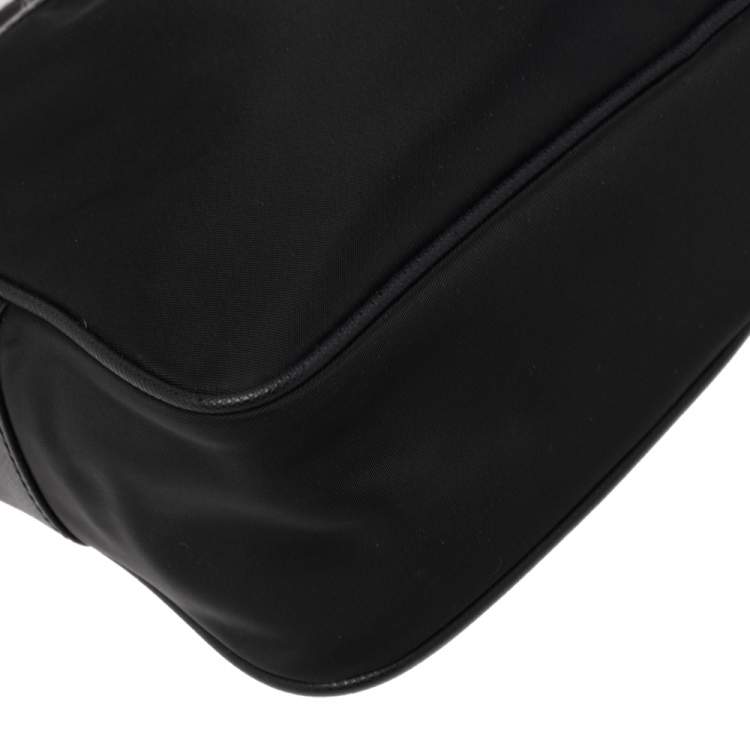 Pre Owned Prada Black Nylon and Saffiano Leather Shoulder bag