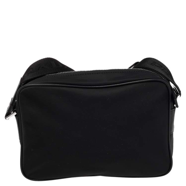Pre Owned Prada Black Nylon and Saffiano Leather Shoulder bag