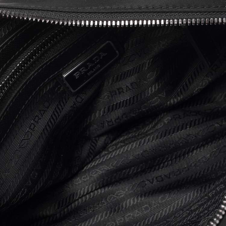Pre Owned Prada Black Nylon and Saffiano Leather Shoulder bag