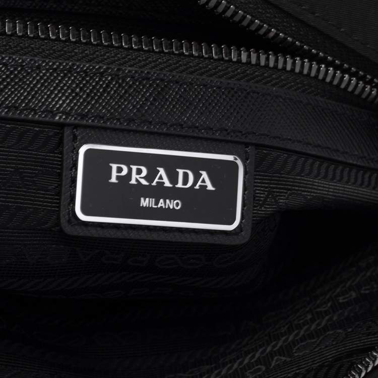 Pre Owned Prada Black Nylon and Saffiano Leather Shoulder bag