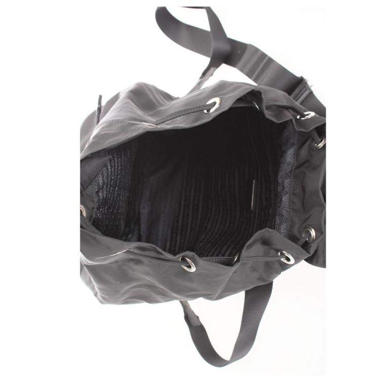 Pre Owned Prada Black Nylon Tessuto Backpack